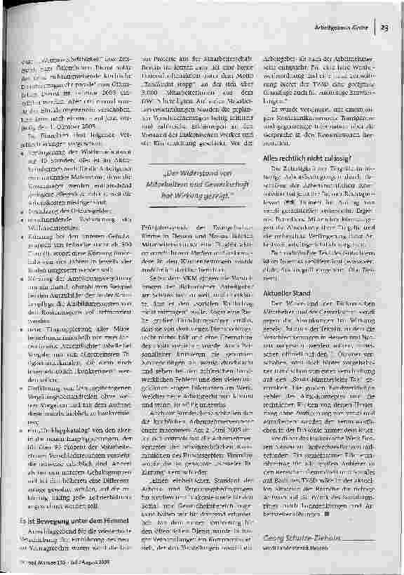 Vorschauseite 2: Nur das Beste für die Schäfchen?Kirchliche Arbeitgeber wollen Arbeitsrecht verschlechtern