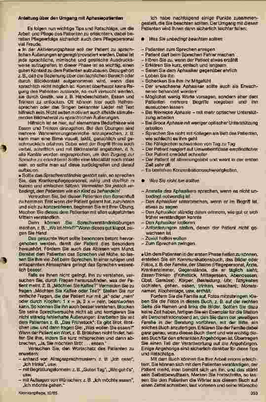Vorschauseite 3: Aphasie/Dysphasie bei Patienten mit Hemiplegie
