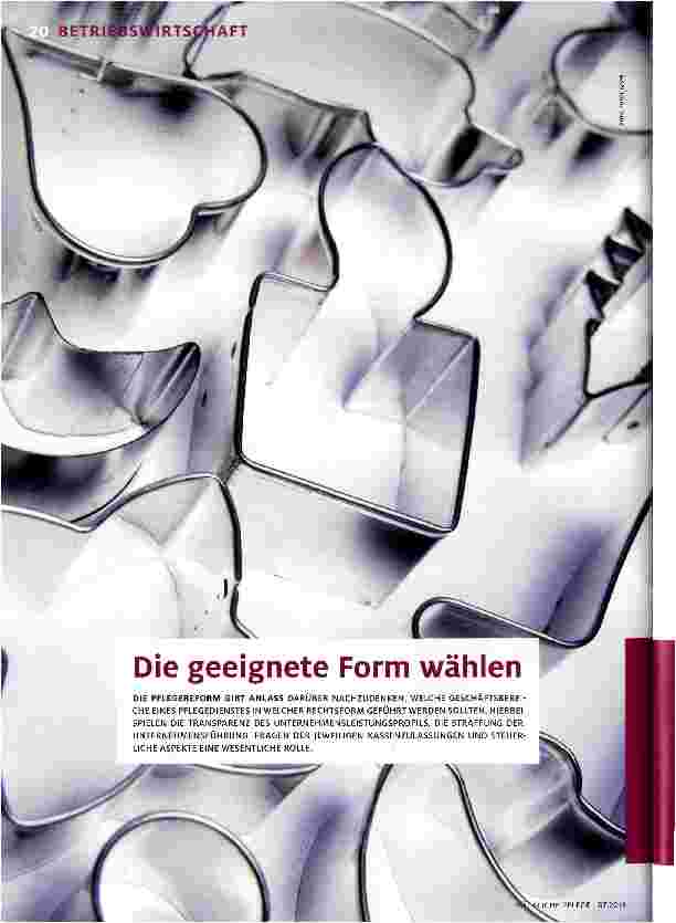 Vorschauseite 1: Die geeignete Form wählen