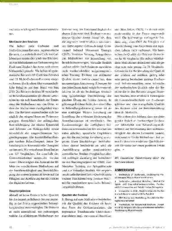 Vorschauseite 4: Cochrane-Update 1 2015 Neues aus der Cochrane Library