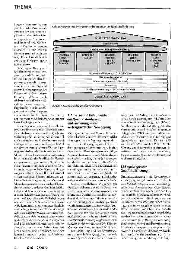 Vorschauseite 3: Qualitätsförderung und Qualitätssicherung in der ambulanten Versorgung