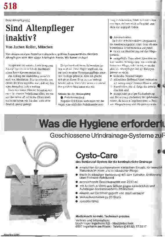 Vorschauseite 1: Sind Altenpfleger inaktiv? Beruf Altenpfleger(in)