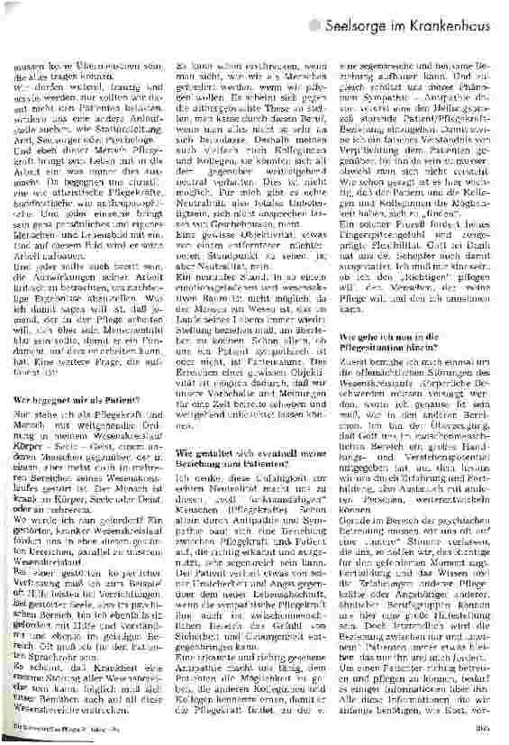 Vorschauseite 2: Von der Aufgabe, christlich zu pflegen