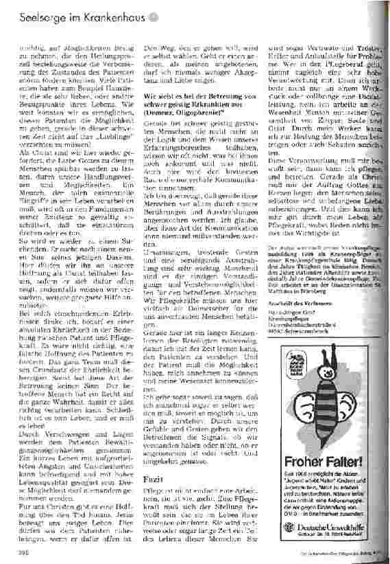 Vorschauseite 5: Von der Aufgabe, christlich zu pflegen