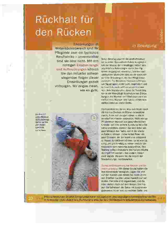 Vorschauseite 1: Rückhalt für den Rücken