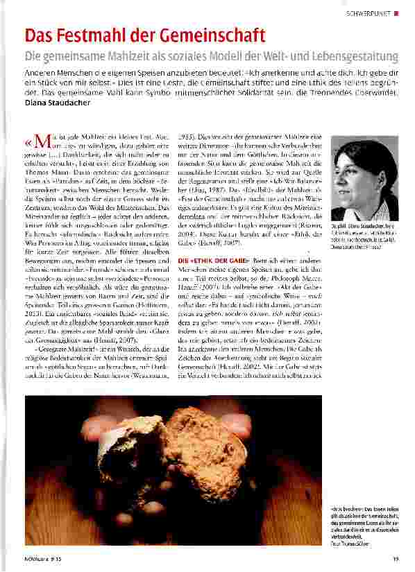 Vorschauseite 1: Das Festmahl der Gemeinschaft