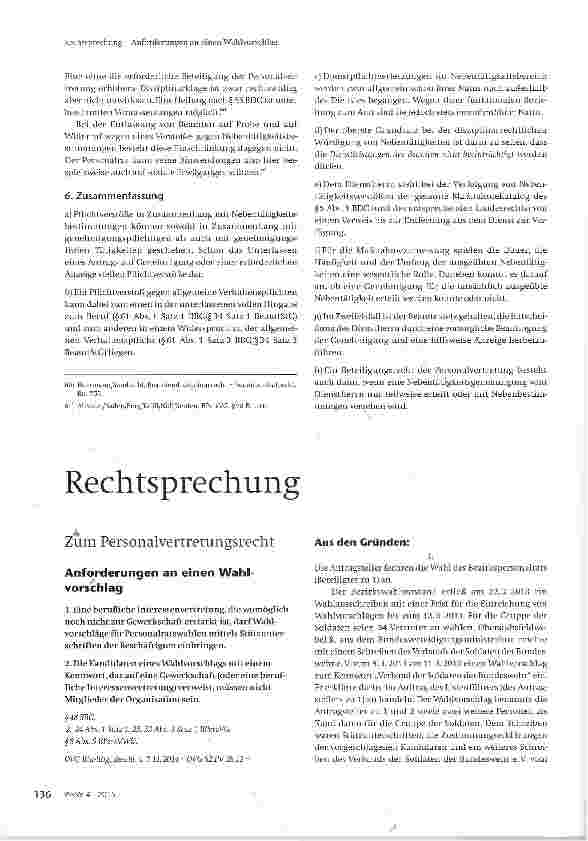 Vorschauseite 1: Anforderungen an einen Wahl-Vorschlag