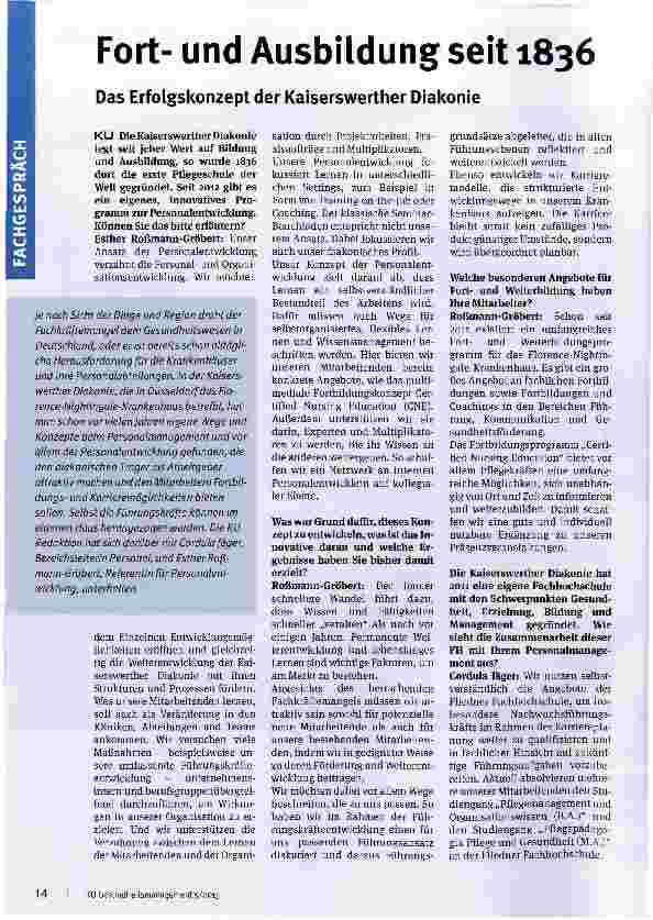 Vorschauseite 1: Fortund Ausbildung seit 1836