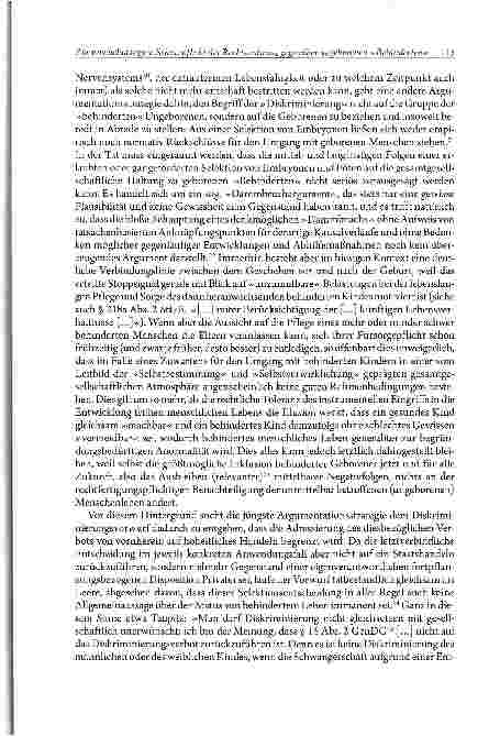 Vorschauseite 5: Zur vernachlässigten Schutzpflicht der Rechtsordnung gegenüber ungeborenen »Behinderten«