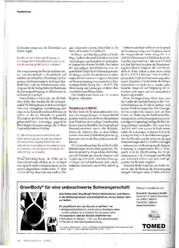 Vorschauseite 2: Abrechnung von Leistungen gegenüber Flüchtlingsfrauen und anderen Asylantinnen