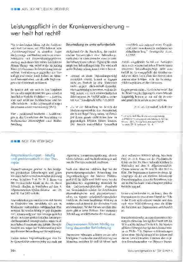 Vorschauseite 1: Leistungspflicht in der Krankenversicherung -wer heilt hat recht?