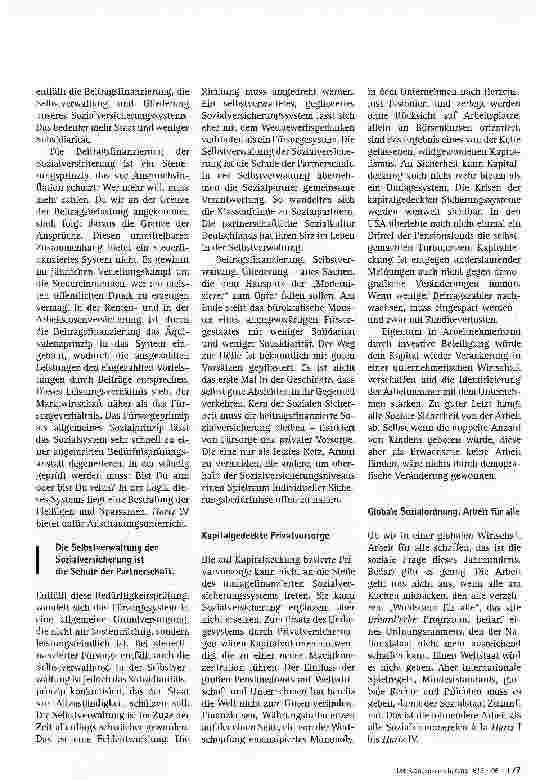 Vorschauseite 2: Wohin geht die Reise? -Sozialstaat an der Wegscheide
