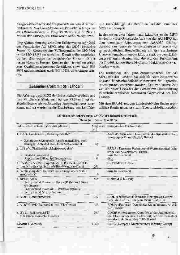 Vorschauseite 3: Arbeitsgruppe MPG der Industriefachverbände (AG MPG)