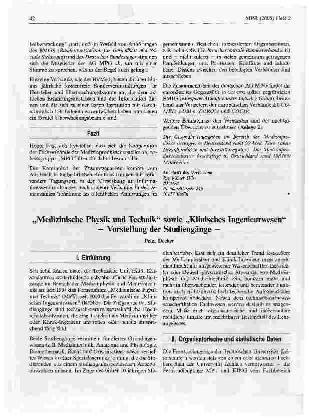 Vorschauseite 4: Arbeitsgruppe MPG der Industriefachverbände (AG MPG)