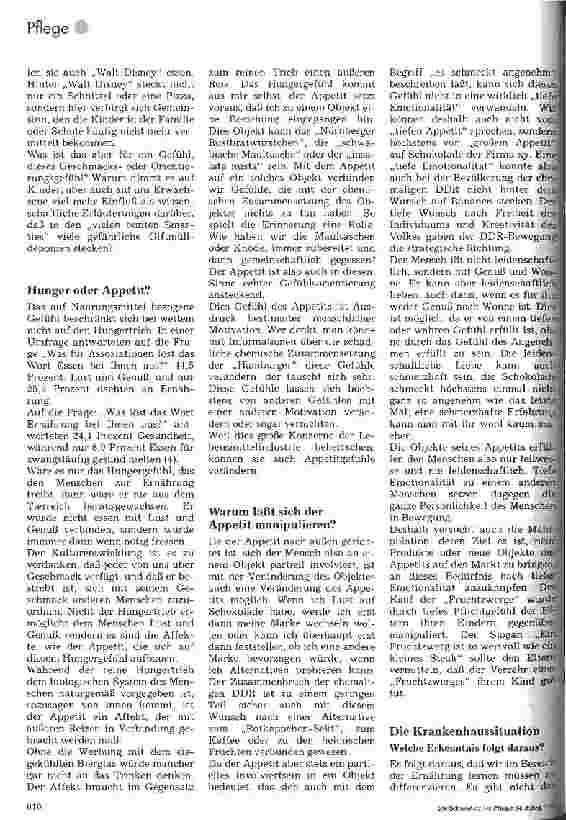 Vorschauseite 3: Von Hunger und Appetit Essenskultur und die Förderung des Subjektes Krankenhaus