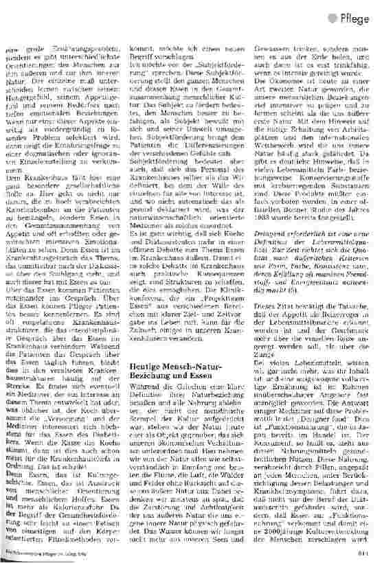 Vorschauseite 4: Von Hunger und Appetit Essenskultur und die Förderung des Subjektes Krankenhaus