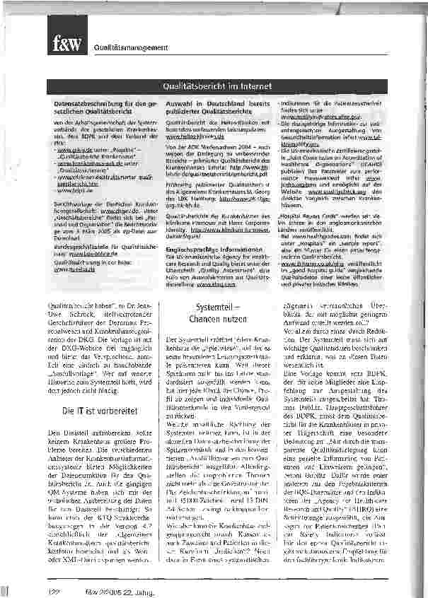 Vorschauseite 2: Gesetzlicher Qualitätsbericht? Anfangen: Jetzt