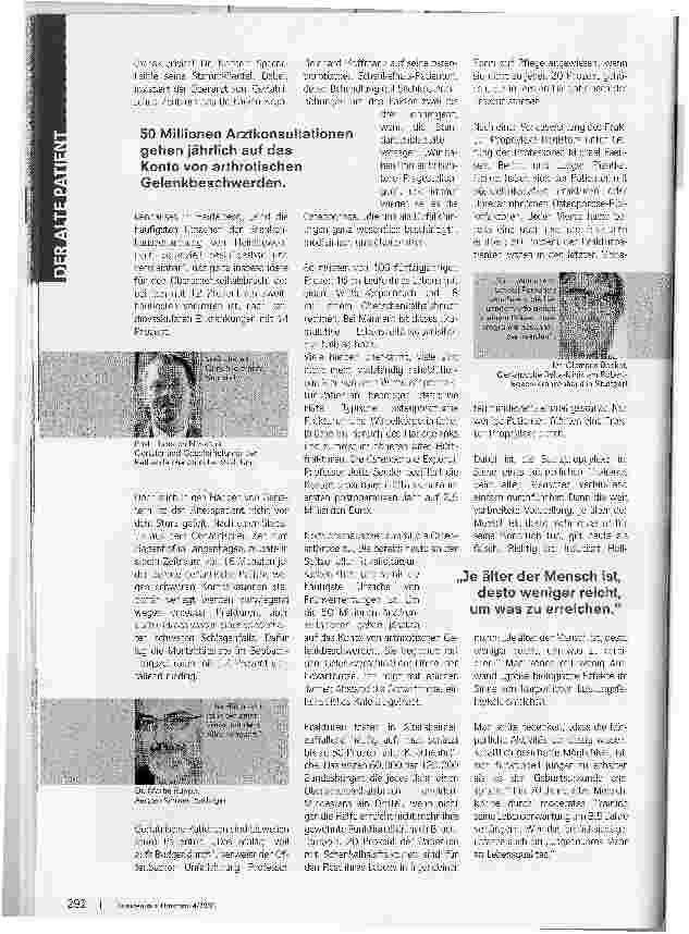 Vorschauseite 3: Mit wenig Aufwand viel erreichen. Schenkelhalsfraktur:Zu viele Patienten werden pflegebedürftig