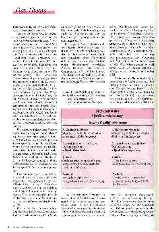 Vorschauseite 3: Wer zu spät kommt ... Qualitätssicherung in der Krankenpflege