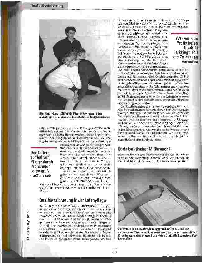Vorschauseite 2: Es geht um die Pflegebedürftigen Qualitätssicherung in der Pflege durch Angehörige