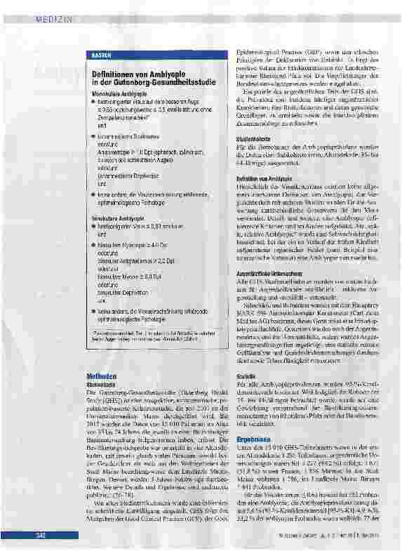 Vorschauseite 3: Amblyopieprävalenz in Deutschland