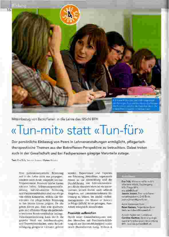 Vorschauseite 1: Tun-mit statt Tun-für