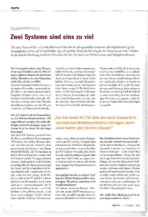 Vorschauseite 1: Zwei Systeme sind eins zu viel