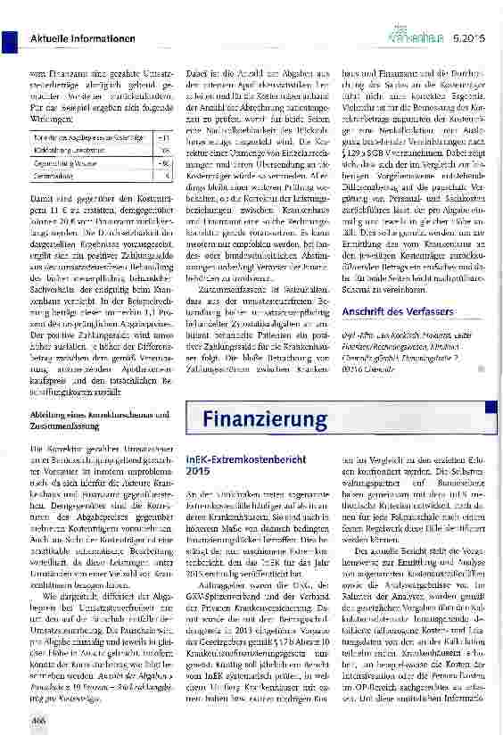 Vorschauseite 2: Ambulante Zytostatikaabgaben Zahltag für Krankenhäuser?
