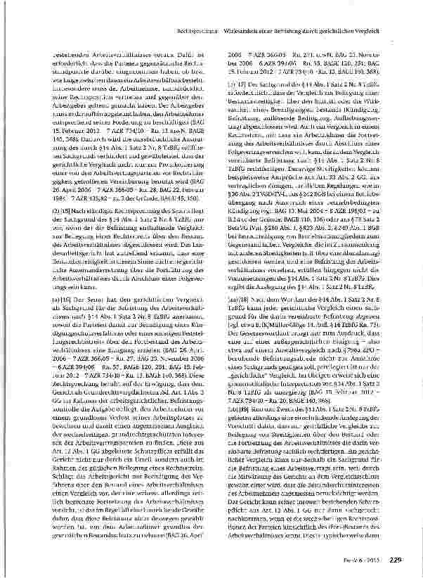 Vorschauseite 3: Wirksamkeit einer Befristung durch gerichtlichen Vergleich