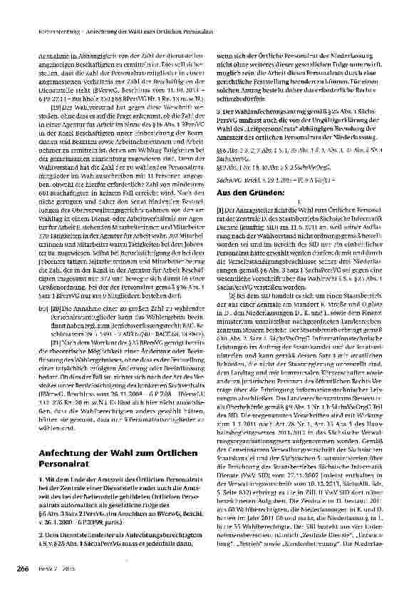Vorschauseite 1: Anfechtung der Wahl zum Örtlichen Personalrat