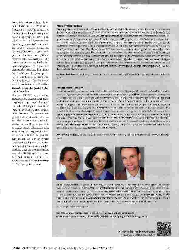 Vorschauseite 4: Praxis trifft Hochschule