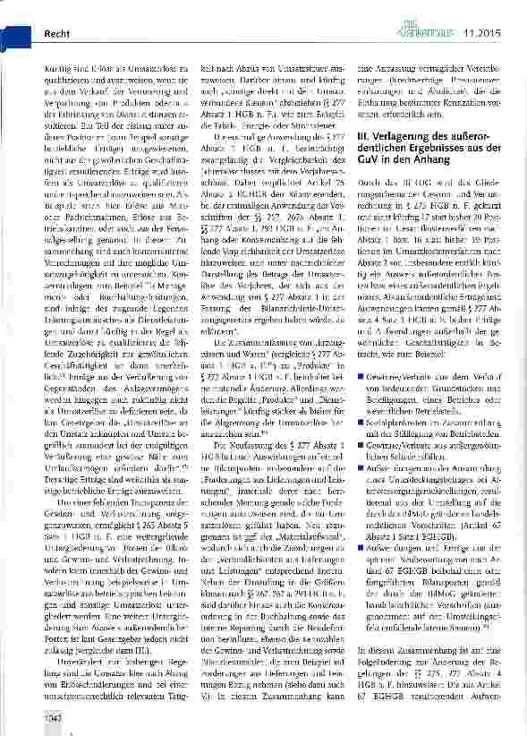 Vorschauseite 3: Das Bilanzrichtlinie-Umsetzungsgesetz - Überblick über wesentliche Änderungen