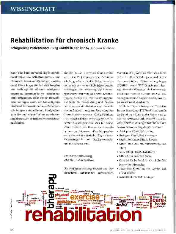 Vorschauseite 1: Rehabilitation für chronisch Kranke
