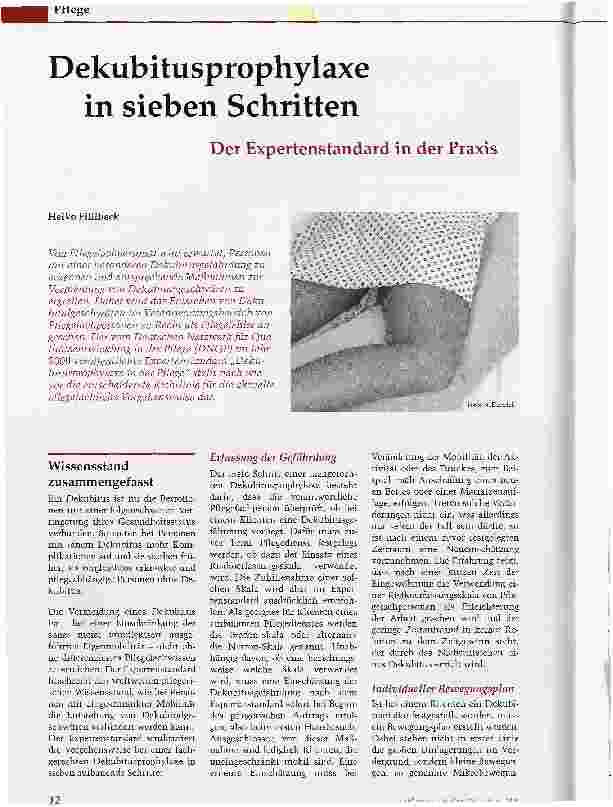 Vorschauseite 1: Dekubitusprophylaxe in sieben Schritten