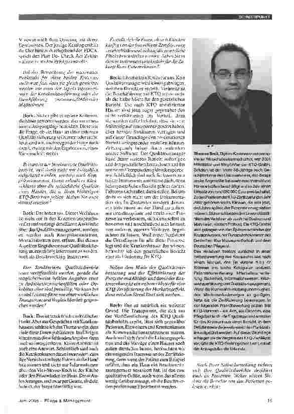 Vorschauseite 2: Höhere Hürden für das KTQ-Zertifikat