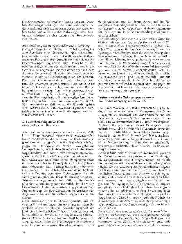 Vorschauseite 2: Vertragsarztzulassung durch die Hintertür