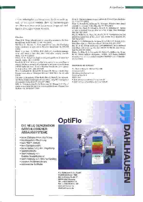 Vorschauseite 6: AnästhesieverfahrenNeues aus der Anästhesie