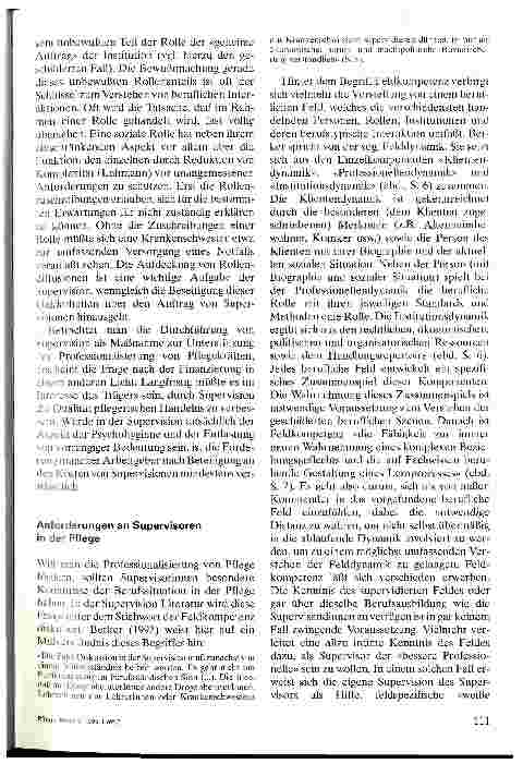 Vorschauseite 5: Supervision für Pflegekräfte: Psychohygiene oder mehr? 2. Teil Zur Bedeutung von Supervision für die Professionalisierung der Pflege