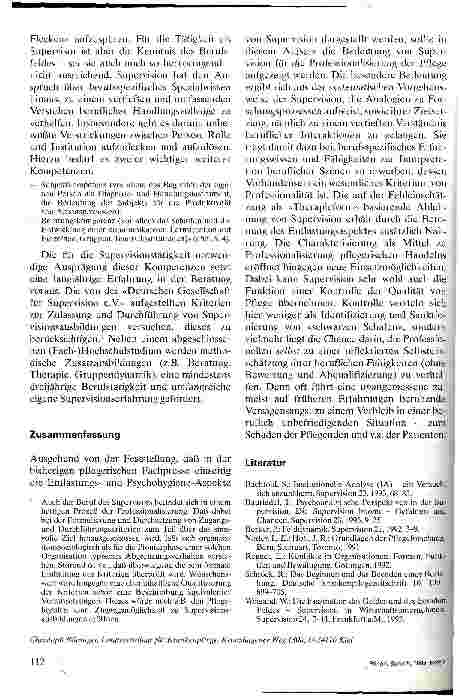 Vorschauseite 6: Supervision für Pflegekräfte: Psychohygiene oder mehr? 2. Teil Zur Bedeutung von Supervision für die Professionalisierung der Pflege