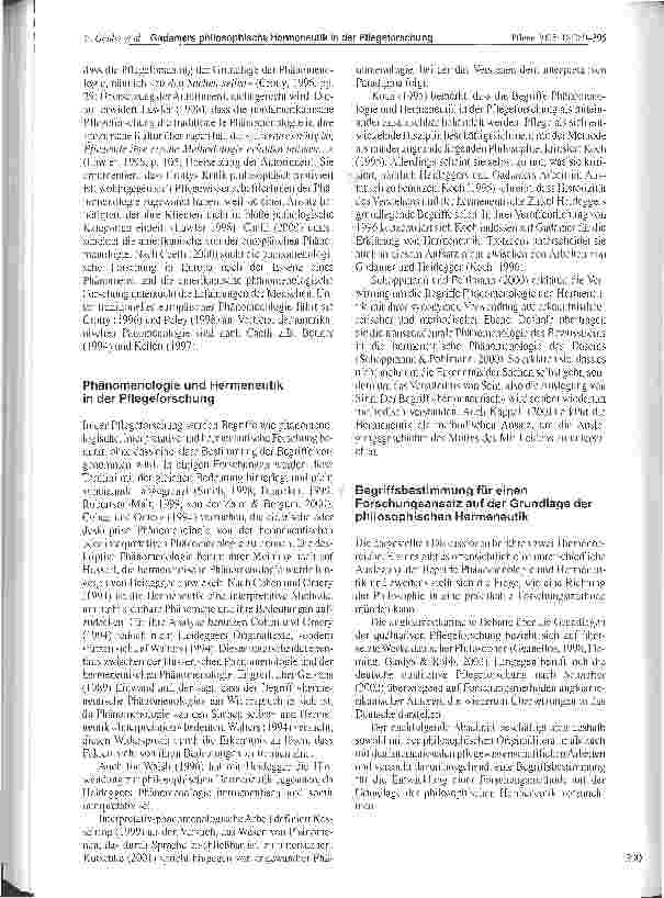 Vorschauseite 2: Gadamers philosophische Hermeneutik in der Pflegeforschung - eine Diskussion