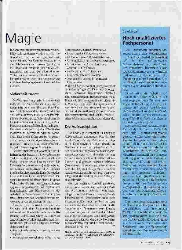 Vorschauseite 2: Beruf zwischen Technik und Magie