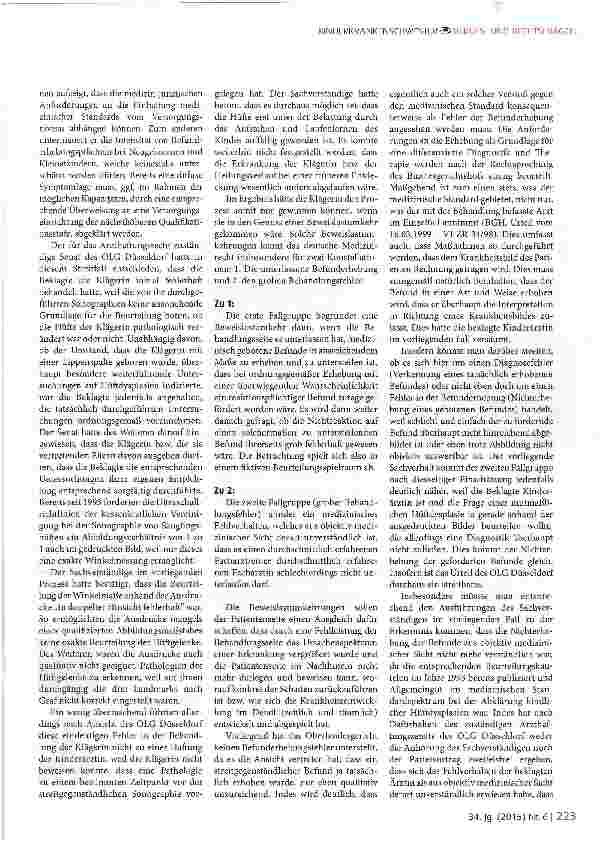 Vorschauseite 3: Pflichten bei der Befunderhebung der angeborenen Hüftdysplasie