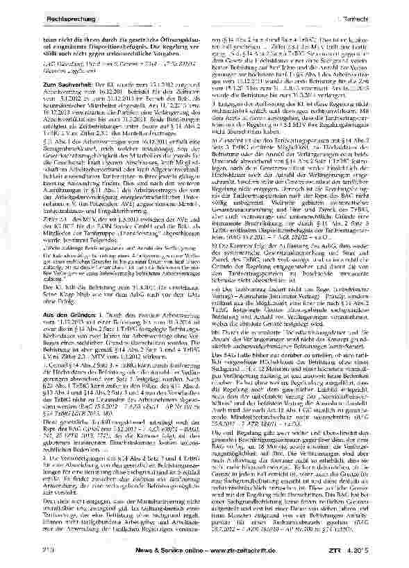 Vorschauseite 2: Sachgrundlose Befristung aufgrund Tarif-vertrages TzBfG §14 Abs. 2; MTV E.ON Service GmbH vom 1.3.2012 Ziff. 2.3.1
