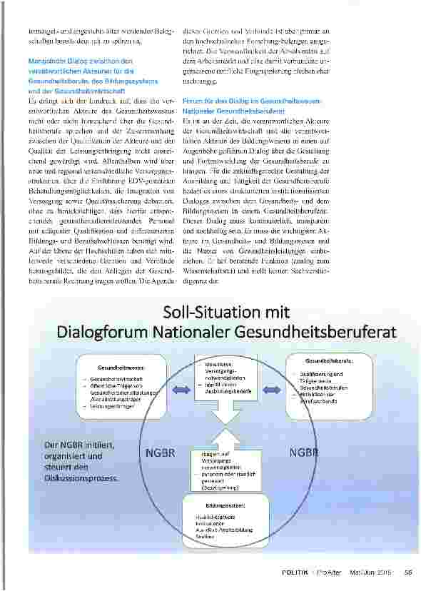 Vorschauseite 2: Die Gesundheitsberufe gestalten und fortentwickeln