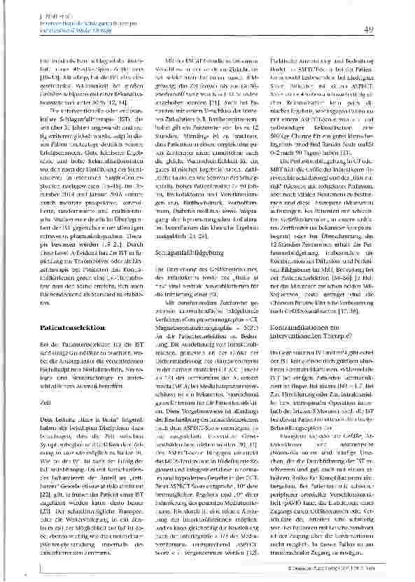 Vorschauseite 2: Interventionelle Schlaganfalltherapie