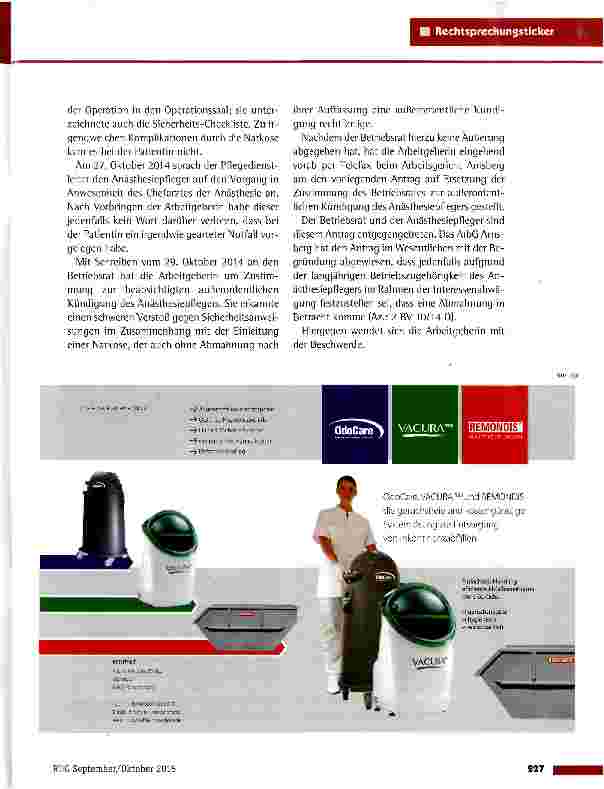 Vorschauseite 2: Außerordentliche Kündigung eines Betriebsratsmitglieds LAG Hamm vom 9.6.2015 (7TaBV29/15)