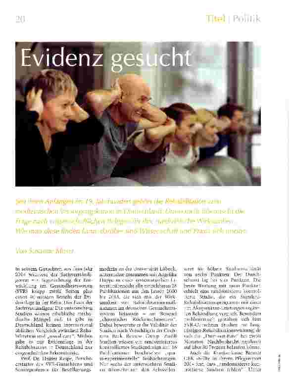 Vorschauseite 1: Evidenz gesucht