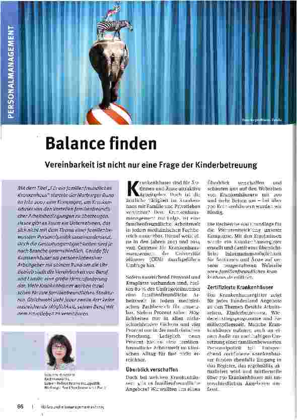 Vorschauseite 1: Balance finden