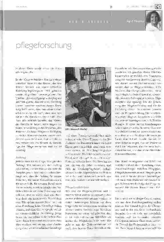 Vorschauseite 2: krankenpflegeforschung: auftrag und möglichkeiten