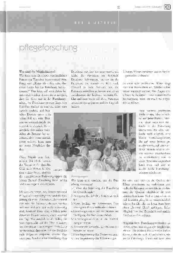 Vorschauseite 4: krankenpflegeforschung: auftrag und möglichkeiten